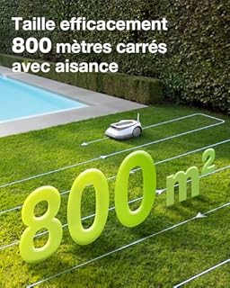ECOVACS Goat G1-800 Robot Tondeuse sans Fil périphérique 800㎡, cartographie automatique, positionnement Ultra-LargeBande+Vision+GPS, gestion 16 zones, évitement intelligent des obstacles, pente de 45%