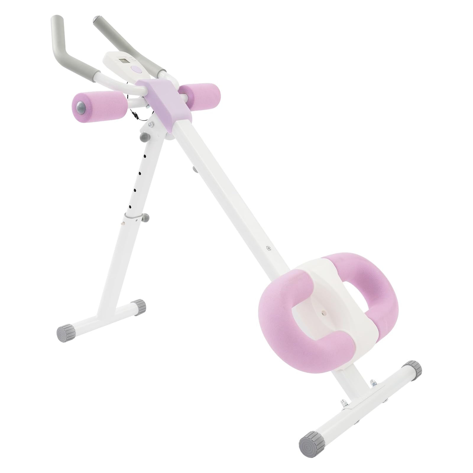 Entrenador abdominal para el hogar, máquina abdominal plegable, dispositivo de entrenamiento multifuncional para entrenamiento de cuerpo completo con monitor LCD, equipo de gimnasio en casa