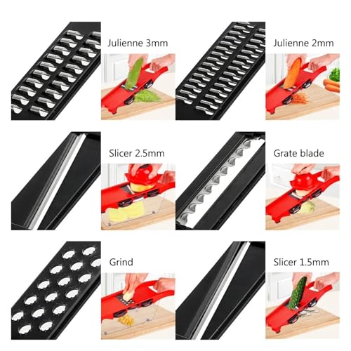 Cortadora Multifunción 6 Cuchillas para Verduras y Frutas miniatura 4