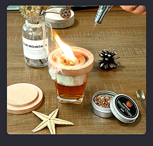 Hniuyun Cocktail Smoker Kit With Torch– 4 Flavors Wood Chips, Whiskey Smoker Infuser Kit, Old Fashioned Smoker Kit For Whiskey Lovers, Dad, Husband, Men #TOP4