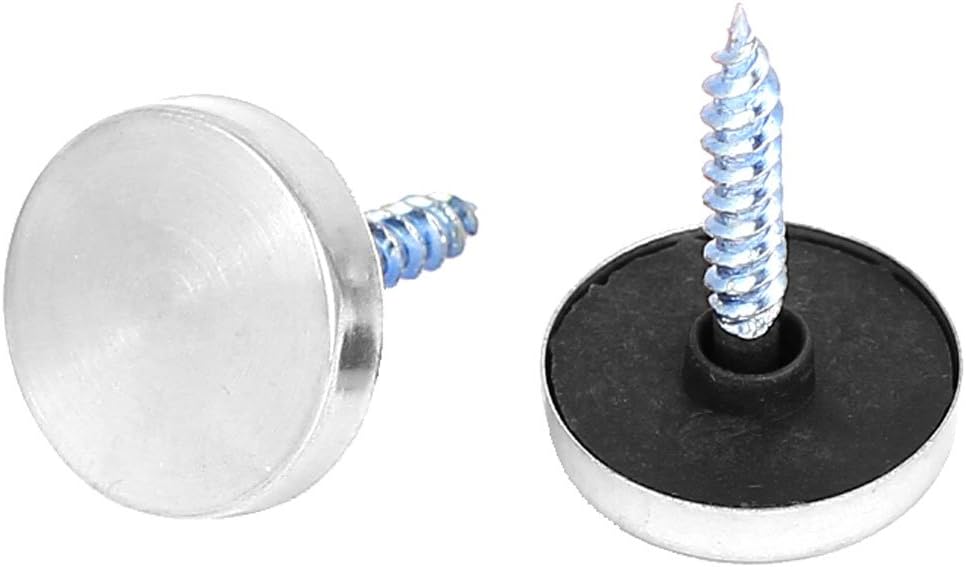 18mm Dia Quality Parts Cap Glass Tea Table Decorative Stainless Steel Mirror Nails 8Pcs Model:82as11qo310