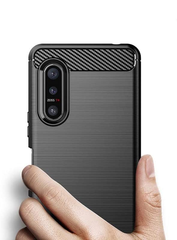 SmartLike Silicone Case Compatible With Sony Xperia 5 Ii, Perfect Fitting Hybrid Edge To Edge Side Protection Carbon Fiber Back Cover For Sony Xperia 5 Ii, Black (B0BQ3KLSHS) Amazon Price History, Amazon Price Tracker