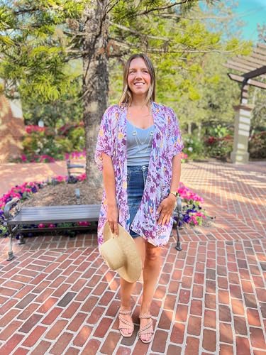Image of Humble Hilo Womens Kimono Cardigan Sleeveless Lightweight Cover Up Casual & Flowy, 2 Sizes