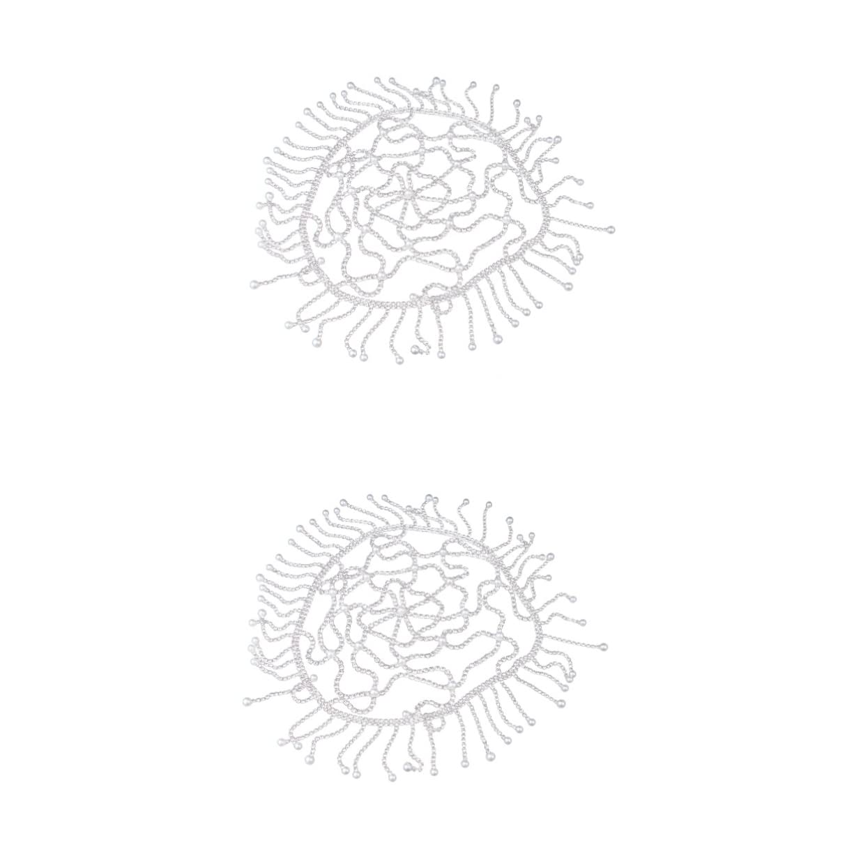 KALLORY 2pcs Classic Headwear Rhinestone Headdress Chain Head Wraps for Hair Accessories