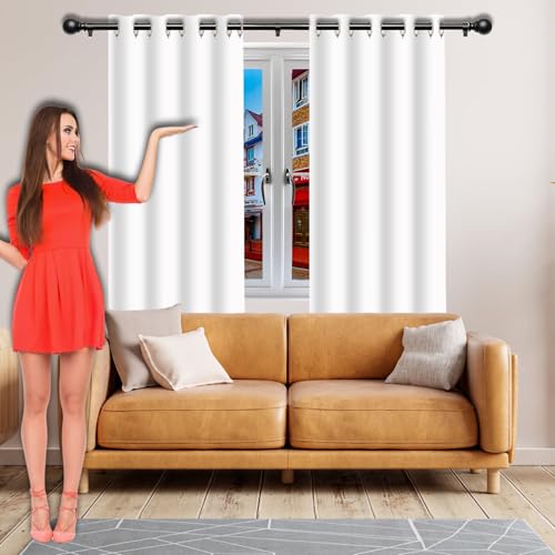 Rideaux isolants thermiques à oeillets blancs design moderne 305cm