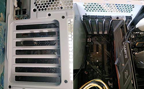 OSALADI 20 Pezzi Staffe Di Espansione PCI Con Filtro Antipolvere - Coperture Slot Per Case Computer - Piastre Vuote A Griglia - Colore Nero