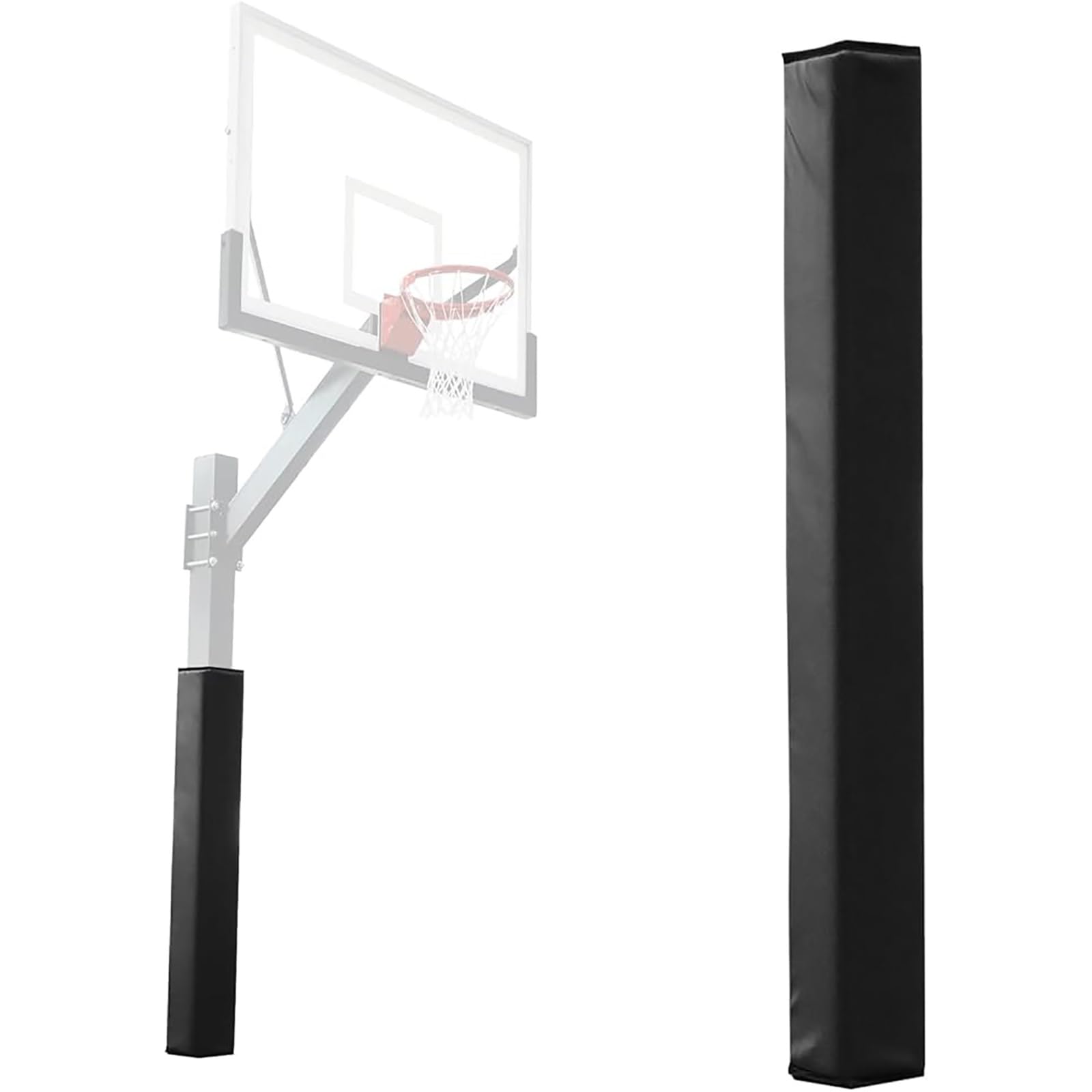 BYZOMU Basketball Support Pole Heavy Duty Safety Pole Pads Square Wrap-Around Pole Pad Poles for Basement Playground Garage(H 3ft/90cm)