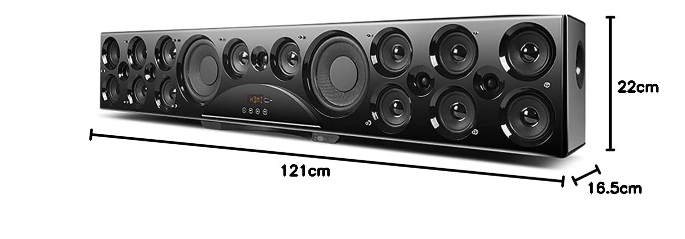 RSGK Suono Home Theater 7.1, Soundbar a 8 Canali da 310 W, con Subwoofer Wireless da 6,5", 2 Altoparlanti Surround Posteriori, per Il Suono Home Theater