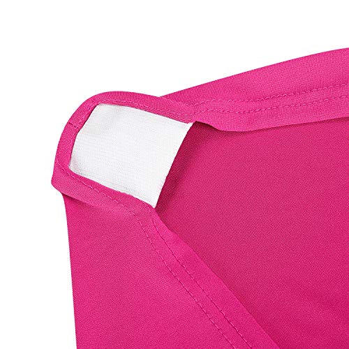 Image of Peomeise 4FT Spandex Table Cover Rectangular Stretch Spandex Tablecloth (Fuchsia,4FT)