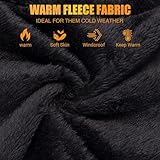 FEIKELUN Balaclava Winter Thermal Fleece Snood Balaclavas for Men Unisex Neck Warmer Snoods for Men Women Sherpa Hood Ski Mask Windproof Face Cover Hat Neck Gaiter Skiing Fishing Outdoor Sports Black - Image 2