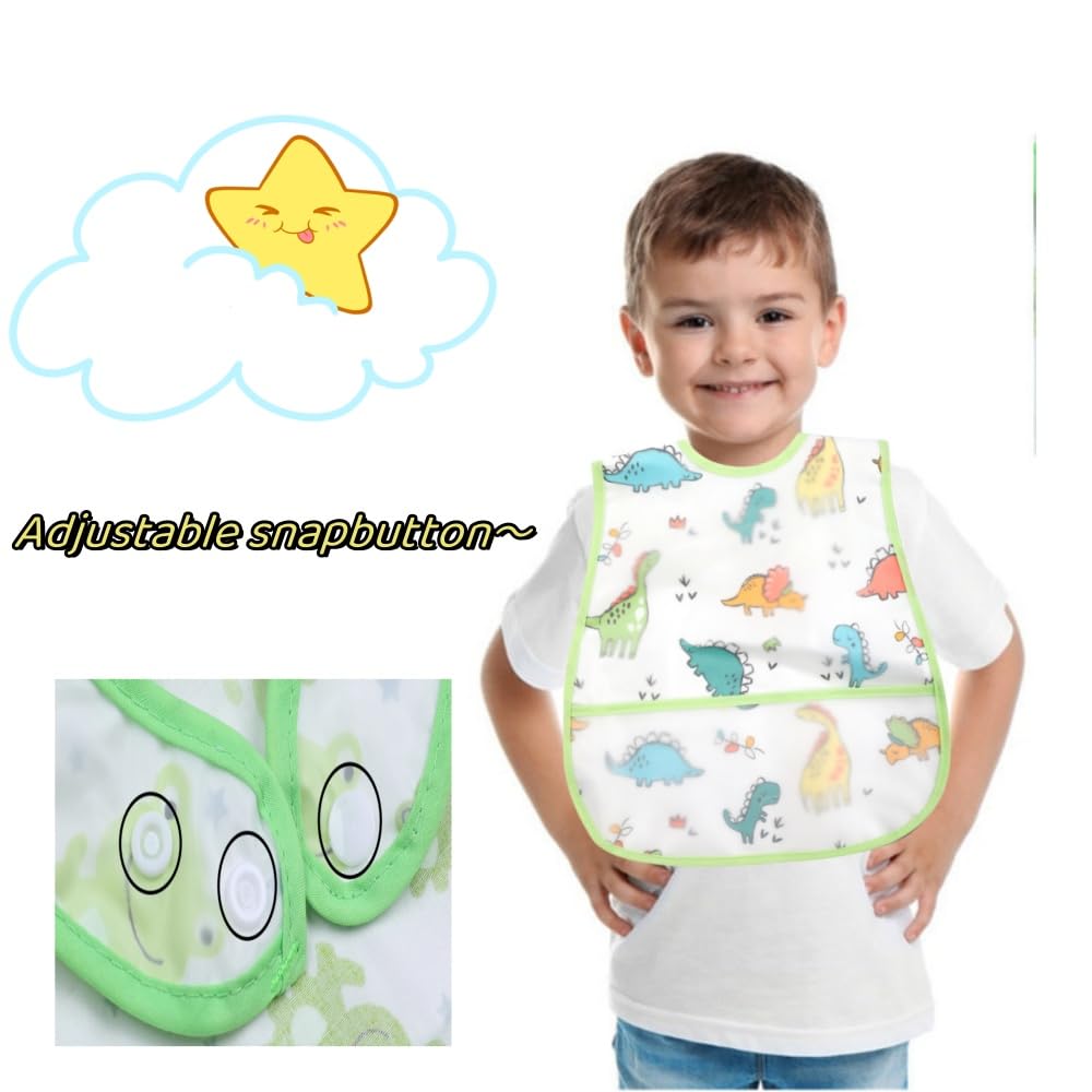 norinori Baby bibs Waterproof Feeding bib Christmas Day - Starter Bib with Catcher Pocket For Todder Infants Washable Soft 4Pac 6-24M - Image 2