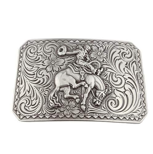 Axesoria Western Silver Rodeo Belt Buckle