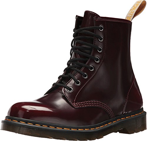 Dr. Martens Vegan 1460, Botas clásicas para mujer, Rojo (Cherry Red 600), 45 EU