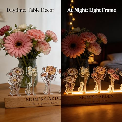 Lámpara LED de Mesa Personalizada con Base de Madera miniatura 6