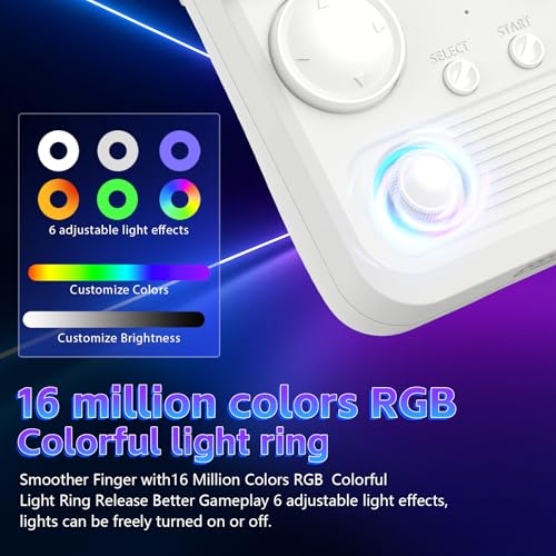 Image of R36T Retro Game Console, Handheld Game Console with 3.5in IPS HD Screen, Video Game Consoles Supports WiFi Networked Fighting and OTG, 3500mAh Battery, 64GB TF Card, White