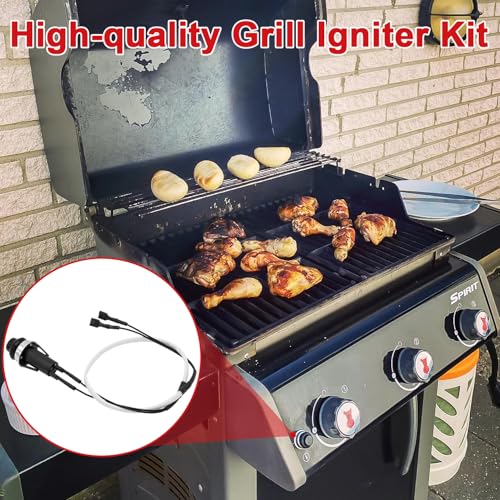Image of DELSbbq 7642 Grill Igniter Kit for Weber Spirit 210 310 Series Gas Grills, Replacement Part for Weber Spirit S-210 E-210 S-310 E-310 SP-310 Series with Up Front Controls Model Years 2013 and Newer