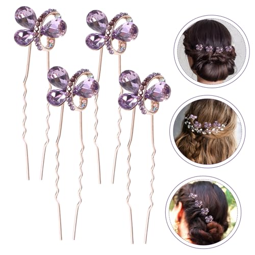 Épingles Cheveux U Forme Résistant pour Chignon Mariée sans Glisser - 3