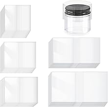 Glarks 1250 Pcs Clear Wrap Tape, 5 Sizes PVC Perforated Tape, Shrink Wrap, Sealing Tape for Drops, Cans and Tin Bottles