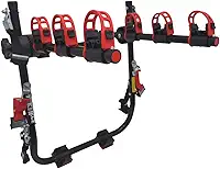 Suporte para bicicleta Transbike para 3 bicicletas Preto tira Vermelha Carros Sedan Hatch
