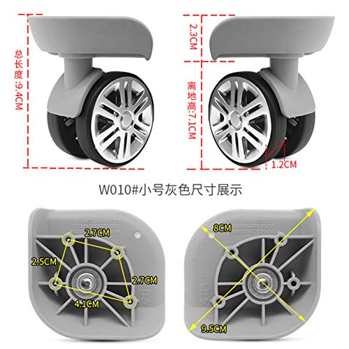 Luggage Suitcase Wheels Swivel Wheel Replacement Travel Suitcase Wheels Plastic Bearings Repair Set for Luggage Kits (W010-YF)2
