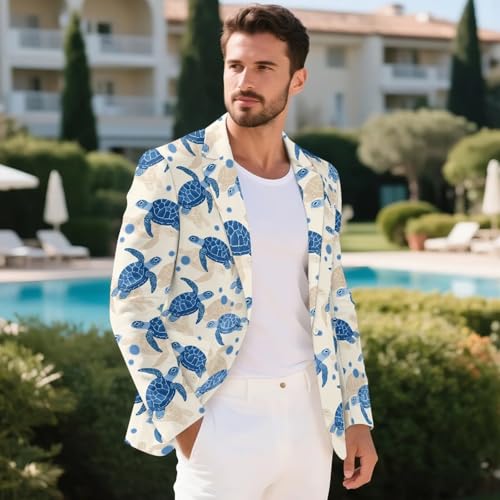 Men's Casual Blazer One Button Lightweight Sport Coats Slim Fit Suit Jacket with Pockets Plus Size Business Blazer3