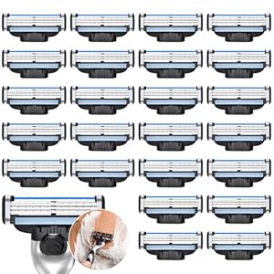 SHANHAIKX Mach Rasierklingen 24 Stück Ersatzklingen