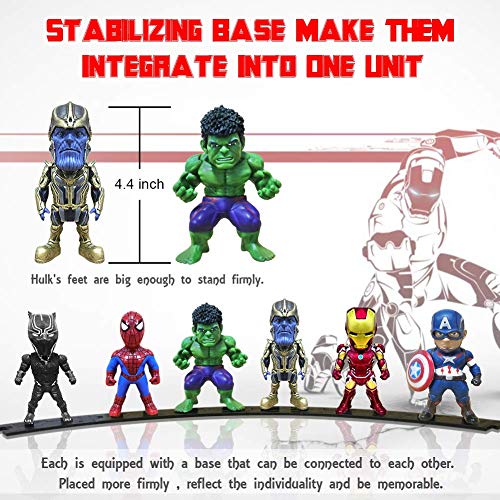 Action Figures, Anime Figures, Mini Action Figures For Boys, 6 Pack Hero Series Set Figures With Bases, Pvc Figure Doll With 6 Popular Classic Characters Figures Ages 3 And Up #TOP2