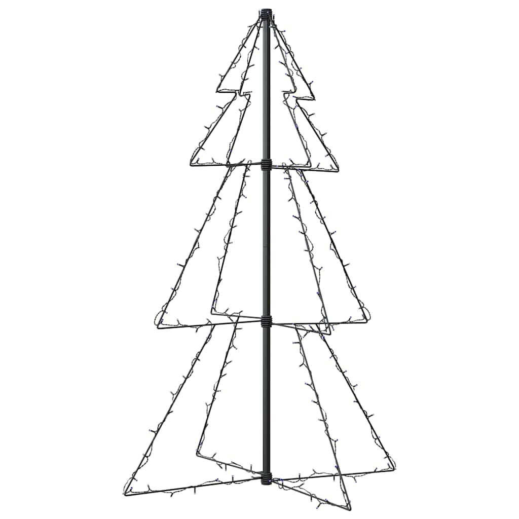 vidaXL Arbre de Noël Cône 160 LED d'Intérieur/d'Extérieur Sapin de Noël Décoration de Noël Ornement de Noël Salon Jardin Patio Arrière-Cour 78x120 cm