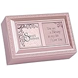 Sweet Sixteen You Are a Blessing Matte Pink Jewelry Music Box Plays You Light Up My Life