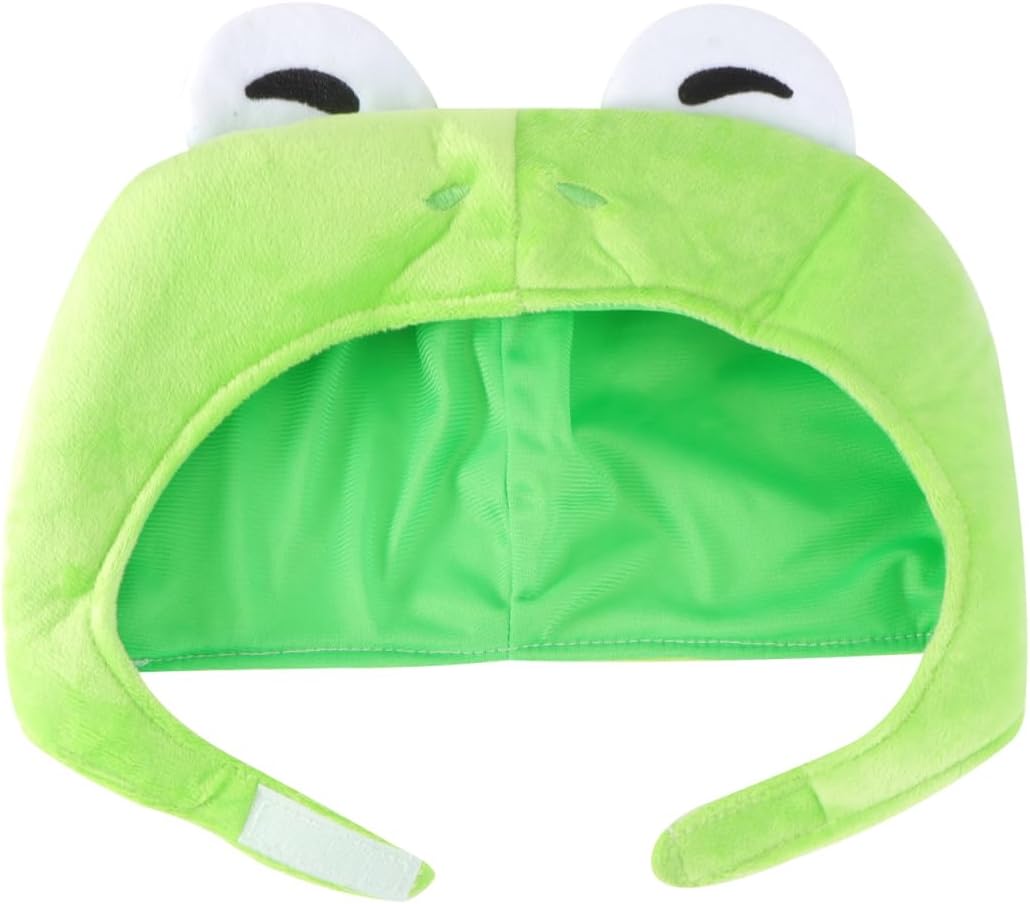 PRETYZOOM Frog Hat with Moving Ears Plush Green Cosplay Hat Party Headwear Novelty Frog Cap for Fun Dress up