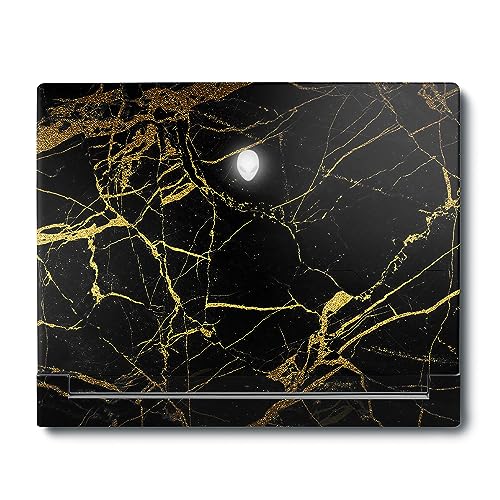 Image of MightySkins Skin Compatible with Alienware X16 R1 (2023) Full Wrap Kit - Black Gold Marble | Protective, Durable, and Unique Vinyl Decal wrap Cover | Easy to Apply & Change Styles | Made in The USA