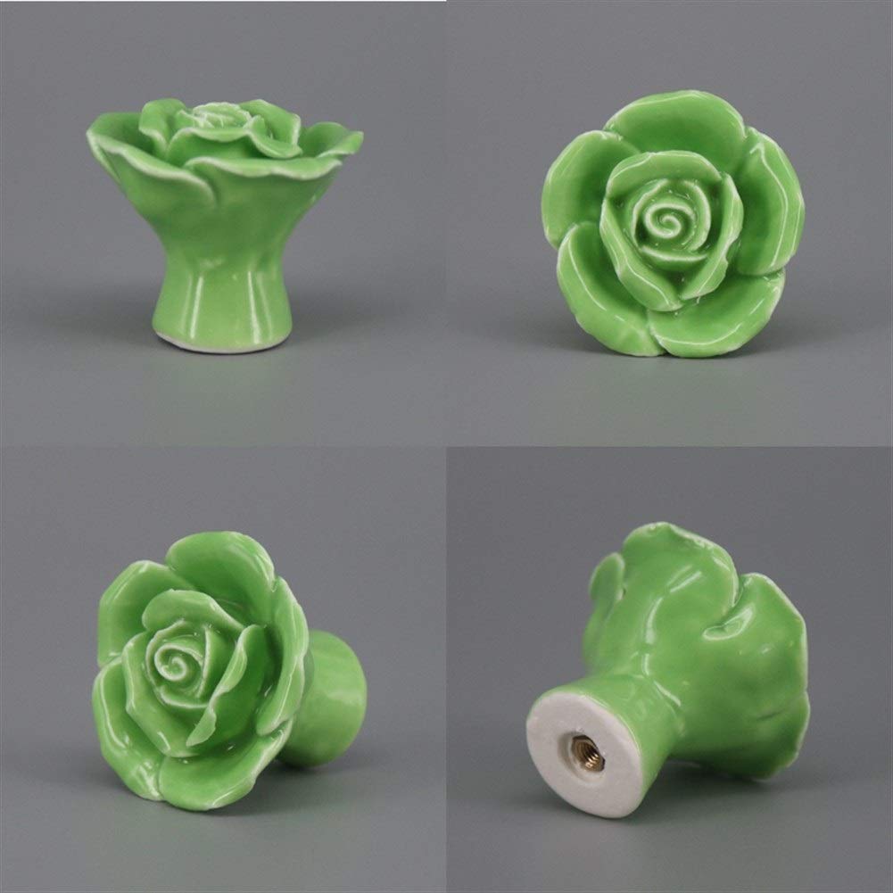 Maniglie Ceramica Verde E Bianco | Set 20 Pezzi | Per Mobili E Cassetti - Foto 8