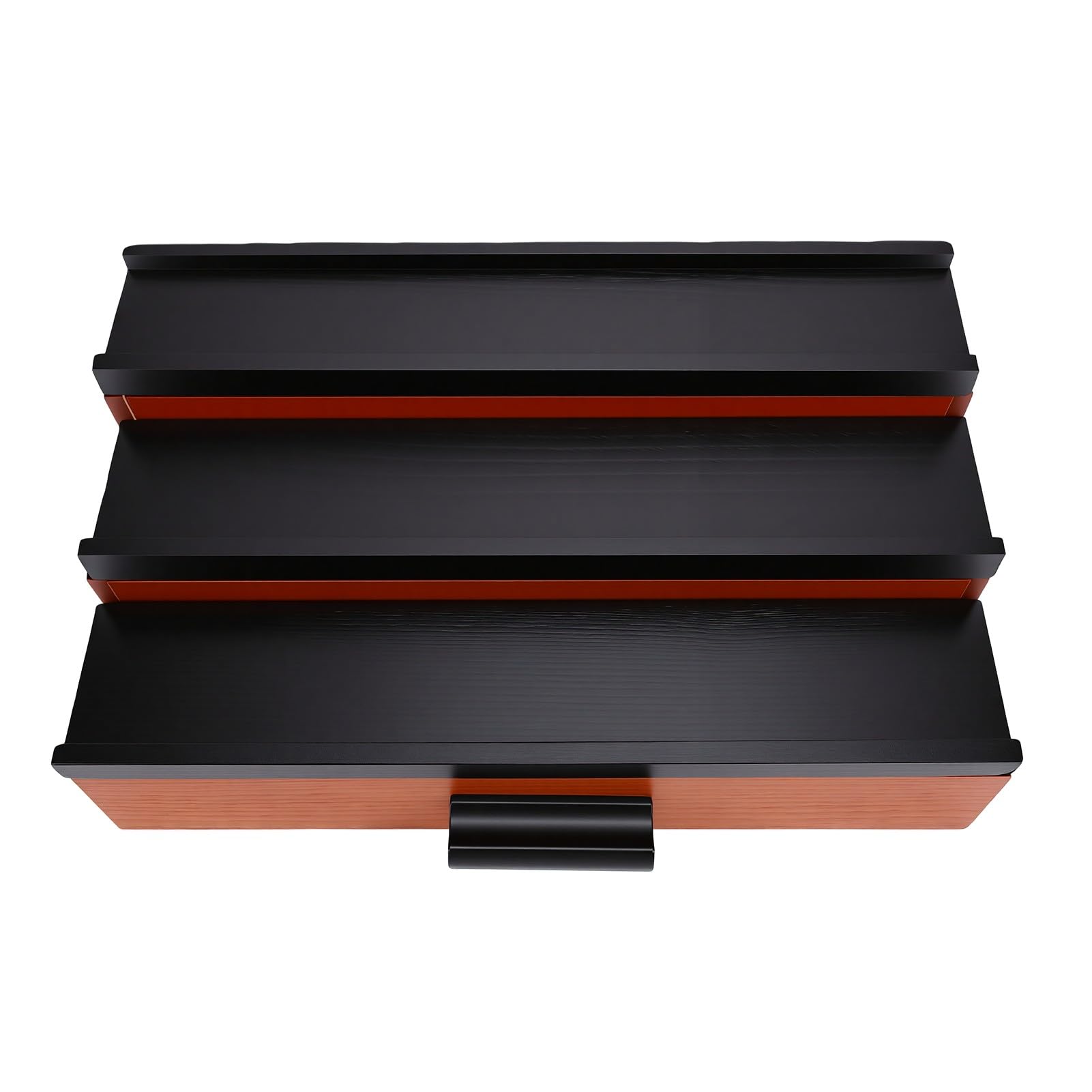 Generic Soporte de Colonia de Madera de 3 Niveles con Cajón, Elegante Organizador de Perfumes de Nogal Negro para Tocador y Tocador de Baño (32x22x10,5cm)