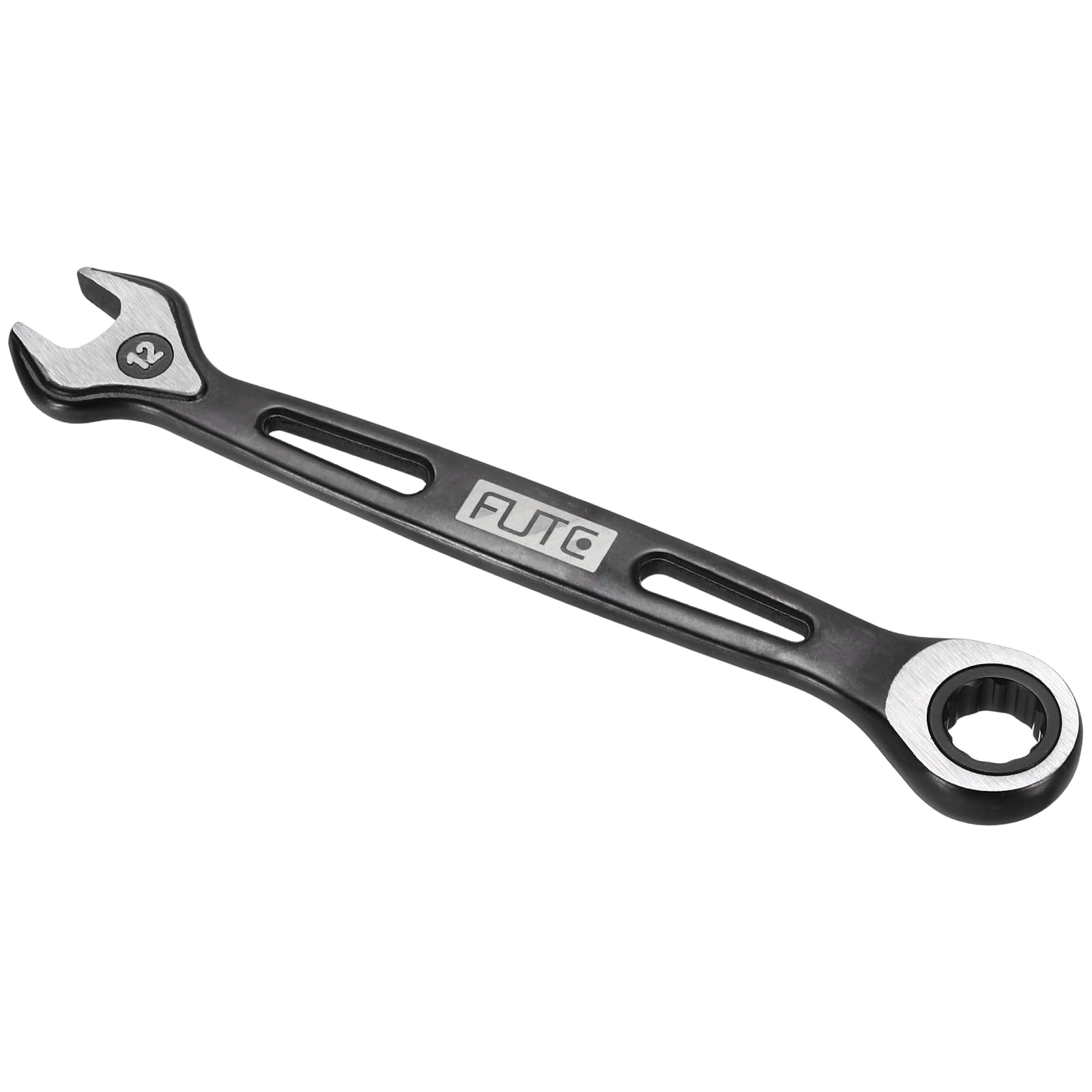 sourcing map Ratcheting Combination Wrench 12mm Stubby Wrench Metric High Carbon Steel Double 12-Point Box Open-Ended Ratchet Spanner Tool for Household Garage Workshop Auto Repairs, Black