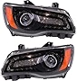 Evan-Fischer Headlight Set of 2 Compatible with 2012-2014 Chrysler 300 Driver and Passenger Side