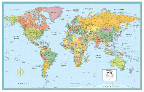 world atlas rand mcnally - Rand McNally World Folded Wall Map