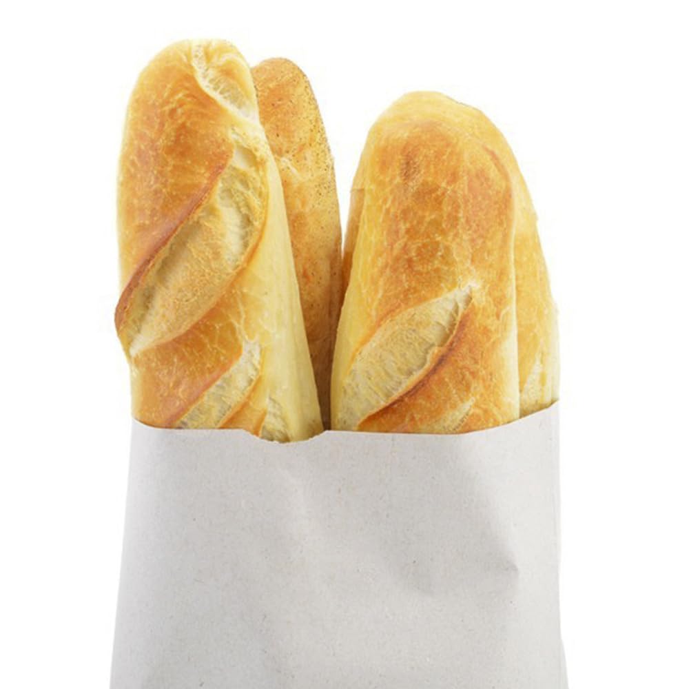Palucart 1000 Sacchetti di Carta per Alimenti colore Bianco, misura 17x34 cm, Buste in carta Kraft per Trasporto di Cibi e Oggetti - M