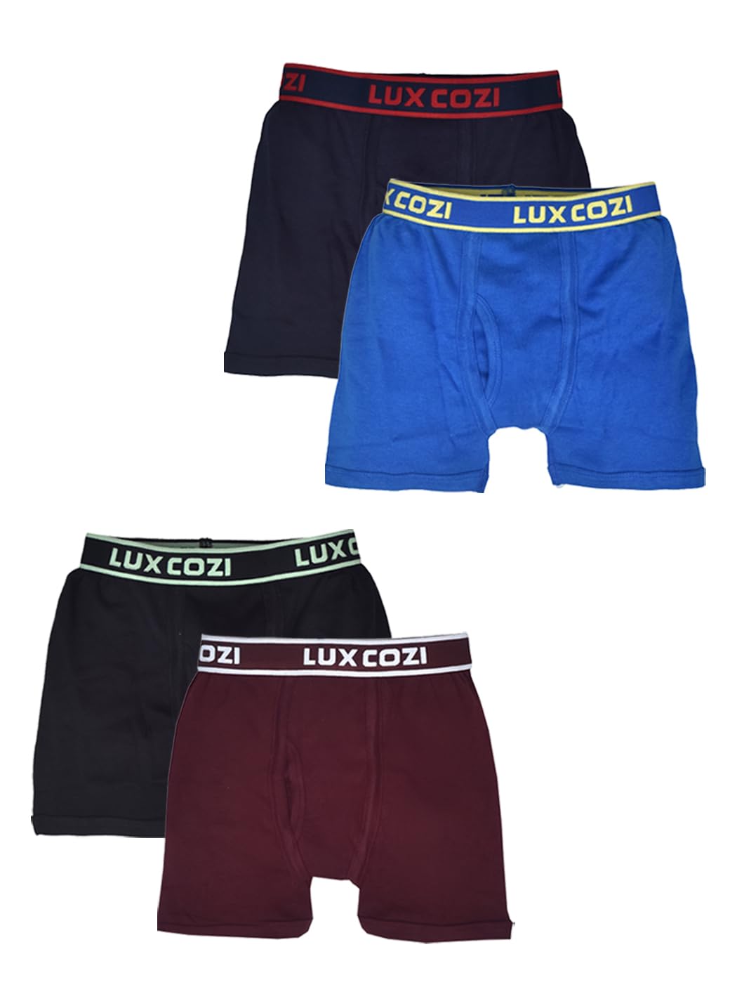 Boy's Super Combed Cotton Outer Elastic Solid Trunk with Ultra Soft Waistband | Colors May Vary |