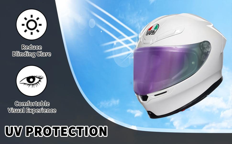 Image of AGV K6 and K6S Visor (Bright purple)