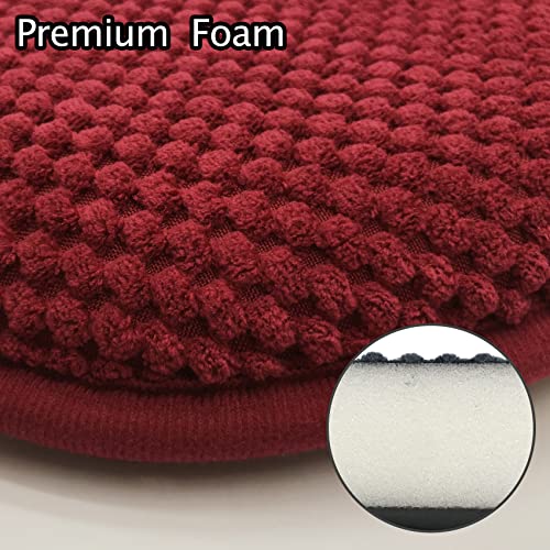 Pagged Red Foam Seat Cushions Kitchen Chairs Pads For Dining Chairs Non Slip Office Seat Cushions Washable U Shaped Soft Thick Large Metal Wooden Chair Cushions,17" X 15" #TOP2