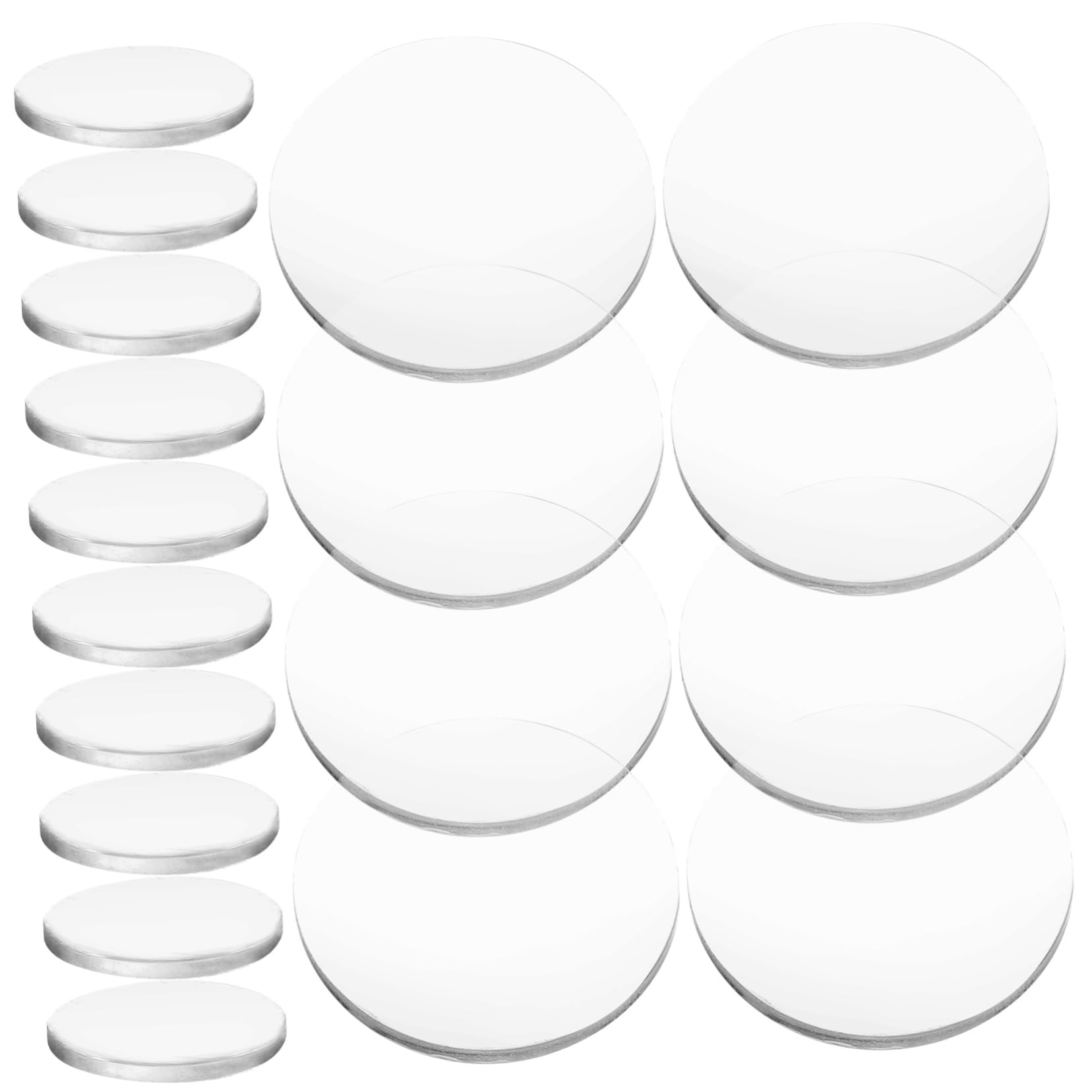 PartyKindom 20pcs Magnifying Lens ?21mm Acrylic Magnifying Glasses Lenses Magnifier Making Lens Magnifier Accessories