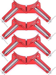 Corner Clamps for Woodworking Set of 4, 90 Degree Right Angle Clamp for Wood Welding Jig Picture Photo Frame, Adjustable DIY Hand Carpenter Tool Miter Corner Clamp