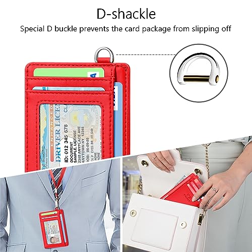 FurArt Slim Minimalist Wallet, Front Pocket Wallets, RFID Blocking, Credit Card Holder for Men & Women-Scarlet4