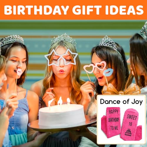 HAPPYPOP Birthday Gift Ideas for Girls - Sweet 13 16 Socks for Teens, Birthday Present for 13-16 Year Olds4