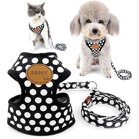 SELMAI Polka Dots Dog Harness Vest Set Cover
