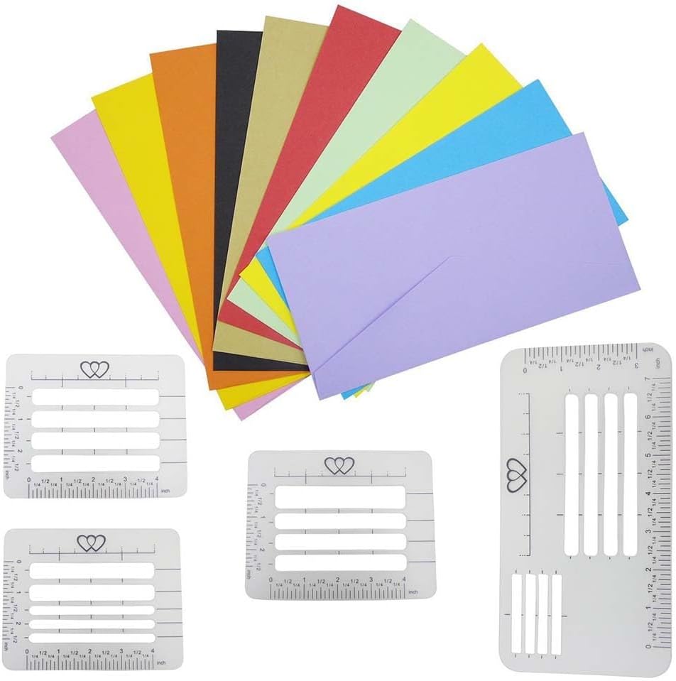 4 Styles Envelope Addressing Guide Stencil, PP Material Lettering Aid Templates, for Envelopes, Festival Thank You Cards, Scrapbooking