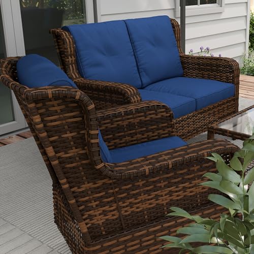 Outsunny US860-257V00DB0131 4 Piece Pe Rattan Outdoor Patio Furniture Set thumb #7