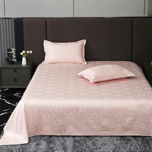 Image of Story@Home Long Staple Egyptian 100% Cotton Compact Yarn Bedsheet King Size with 2 Pillow Covers, 500TC Premium Bedsheets, Home Decor, Ultimate Comfort, 270 cm x 270 cm, Floral Printed -Pink