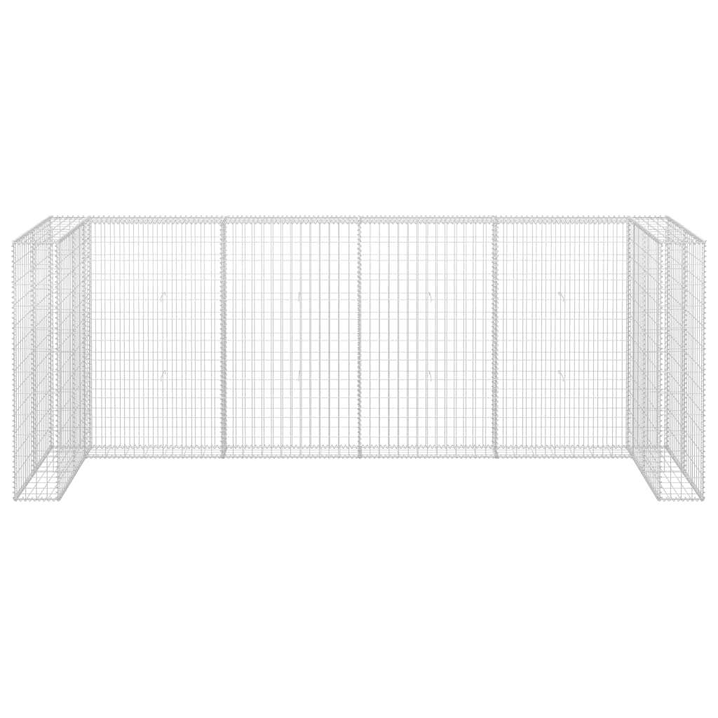 Muro de Gaviones, Acero Galvanizado, Resistente a la Intemperie, Fácil Montaje, 320x100x120 Cm, Muro de Gaviones para Papeleras