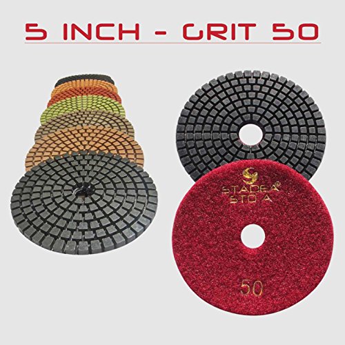 Stadea Premium Grade Wet 5" Diamond Polishing Pads Set For Concrete Polish #TOP1